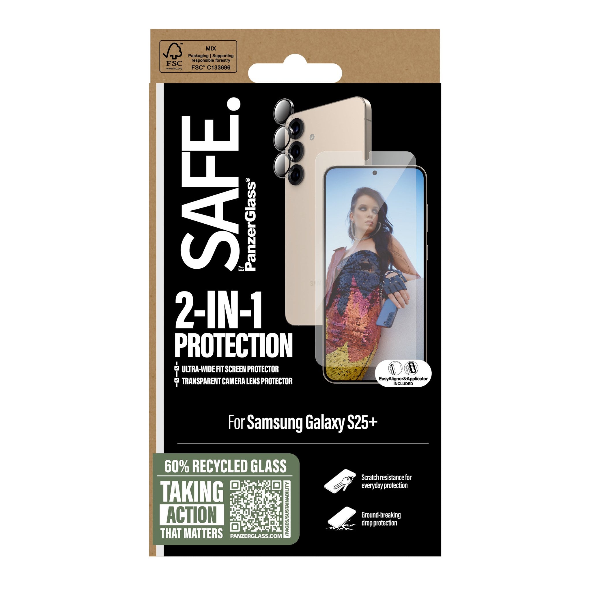 SAFE. by PanzerGlass® 2-in-1 Pakke Samsung Galaxy S25+