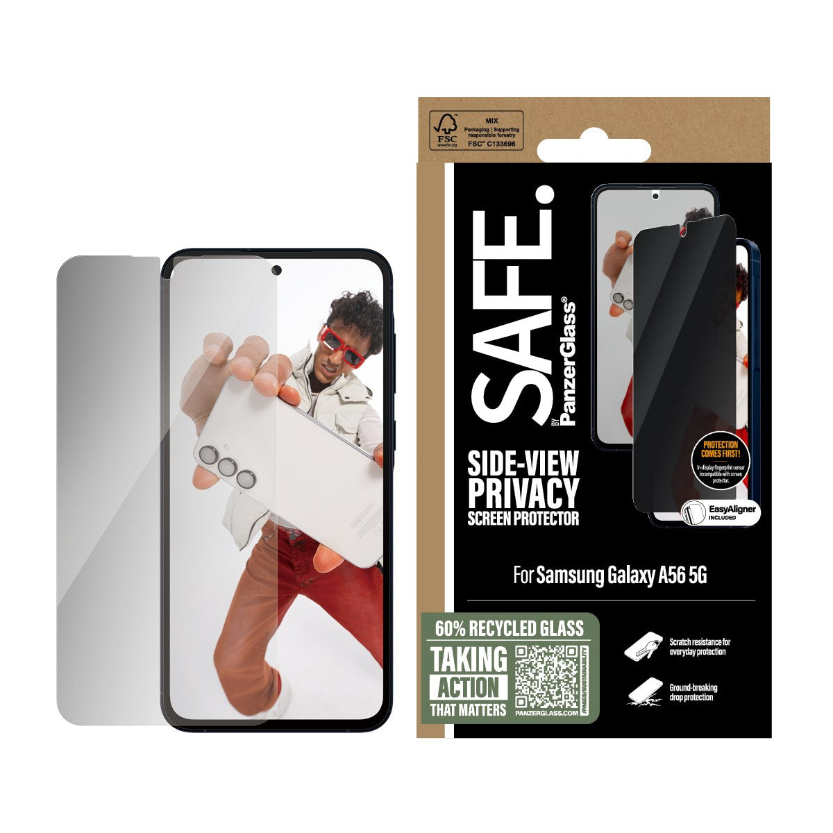 SAFE. by PanzerGlass® Privacy Skærmbeskyttelse Samsung Galaxy A56 5G | Ultra-Wide Fit