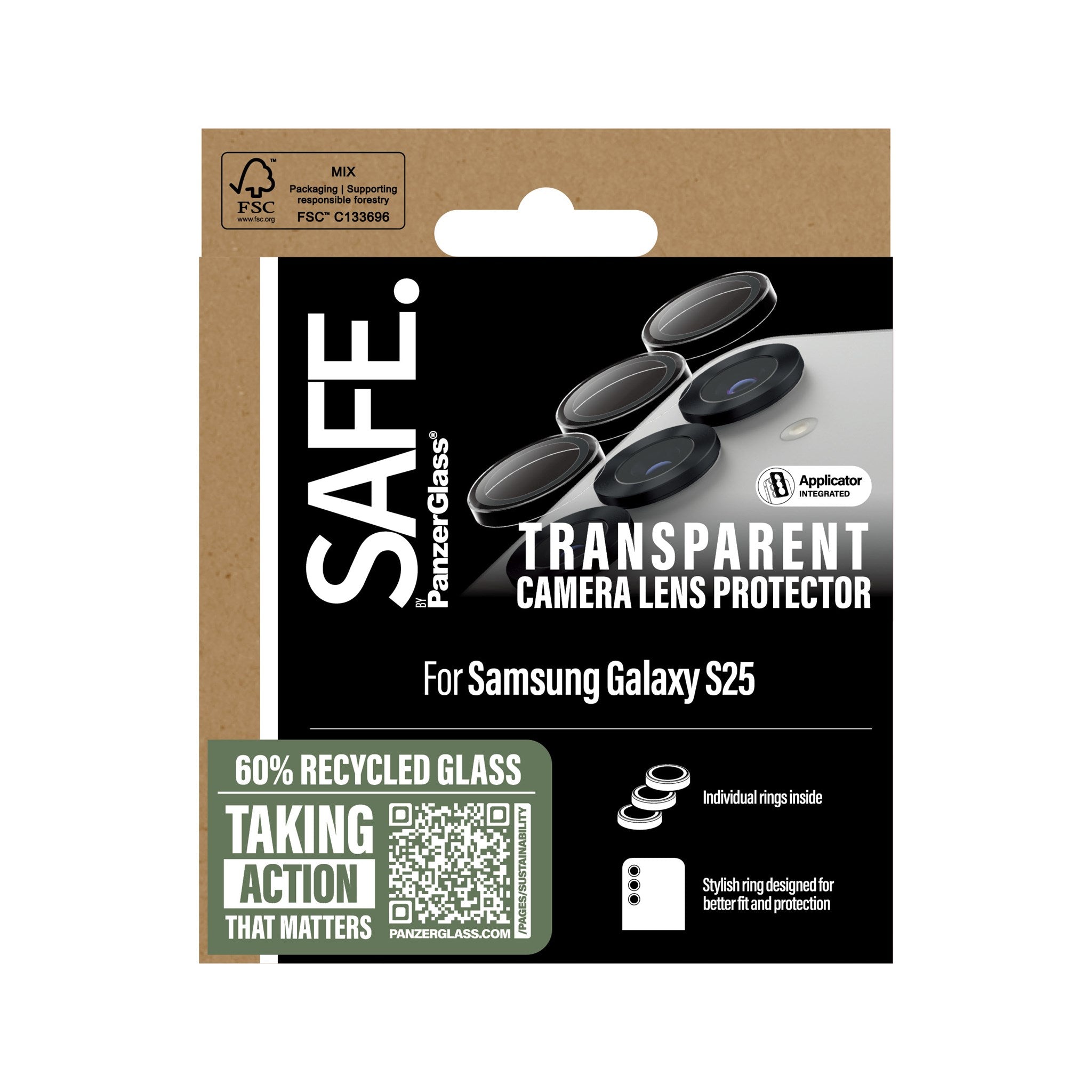 SAFE. by PanzerGlass® Kameralinsebeskytter Transparent Samsung Galaxy S25