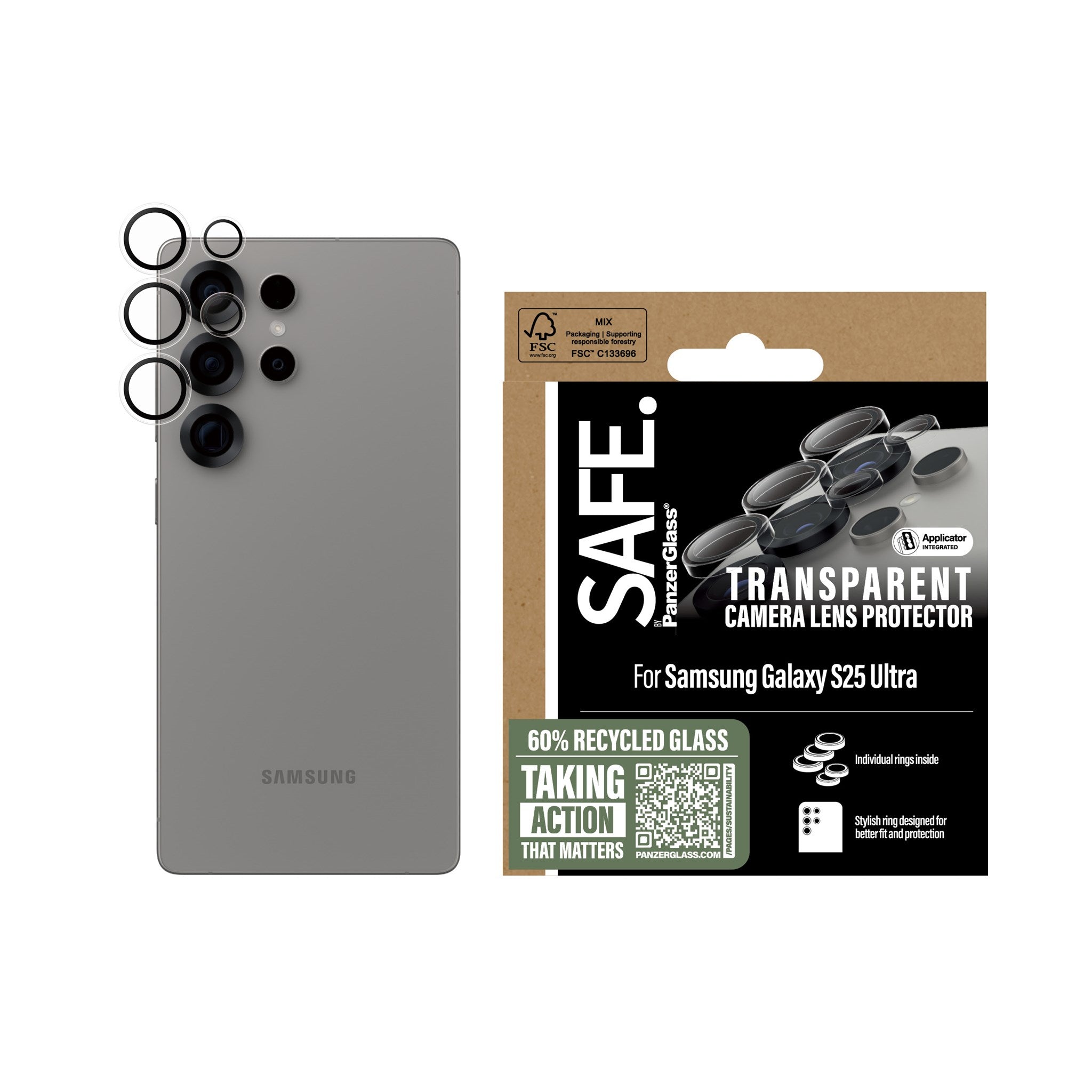 SAFE. by PanzerGlass® Kameralinsebeskytter Transparent Samsung Galaxy S25 Ultra