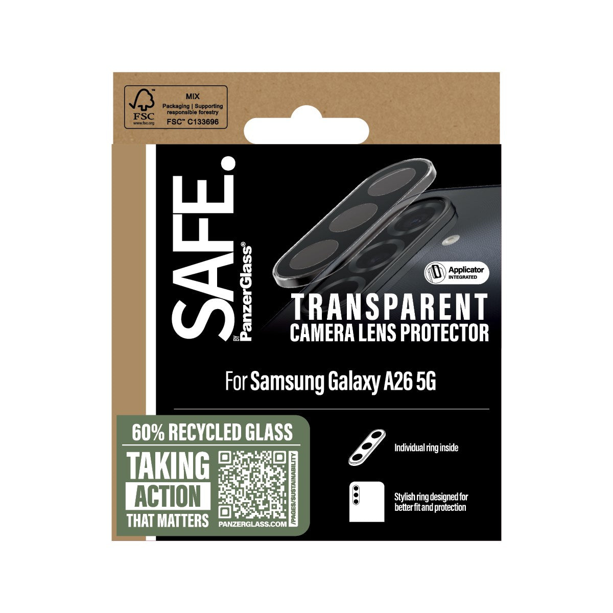 SAFE. by PanzerGlass® Kameralinsebeskytter Transparent Samsung Galaxy A26 5G