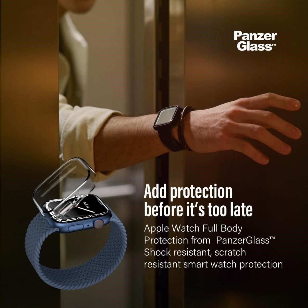 PanzerGlass® Skærmbeskyttelse Full Body Sort Apple Watch SE 3 | SE | 6 | 5 | 4 | 44mm