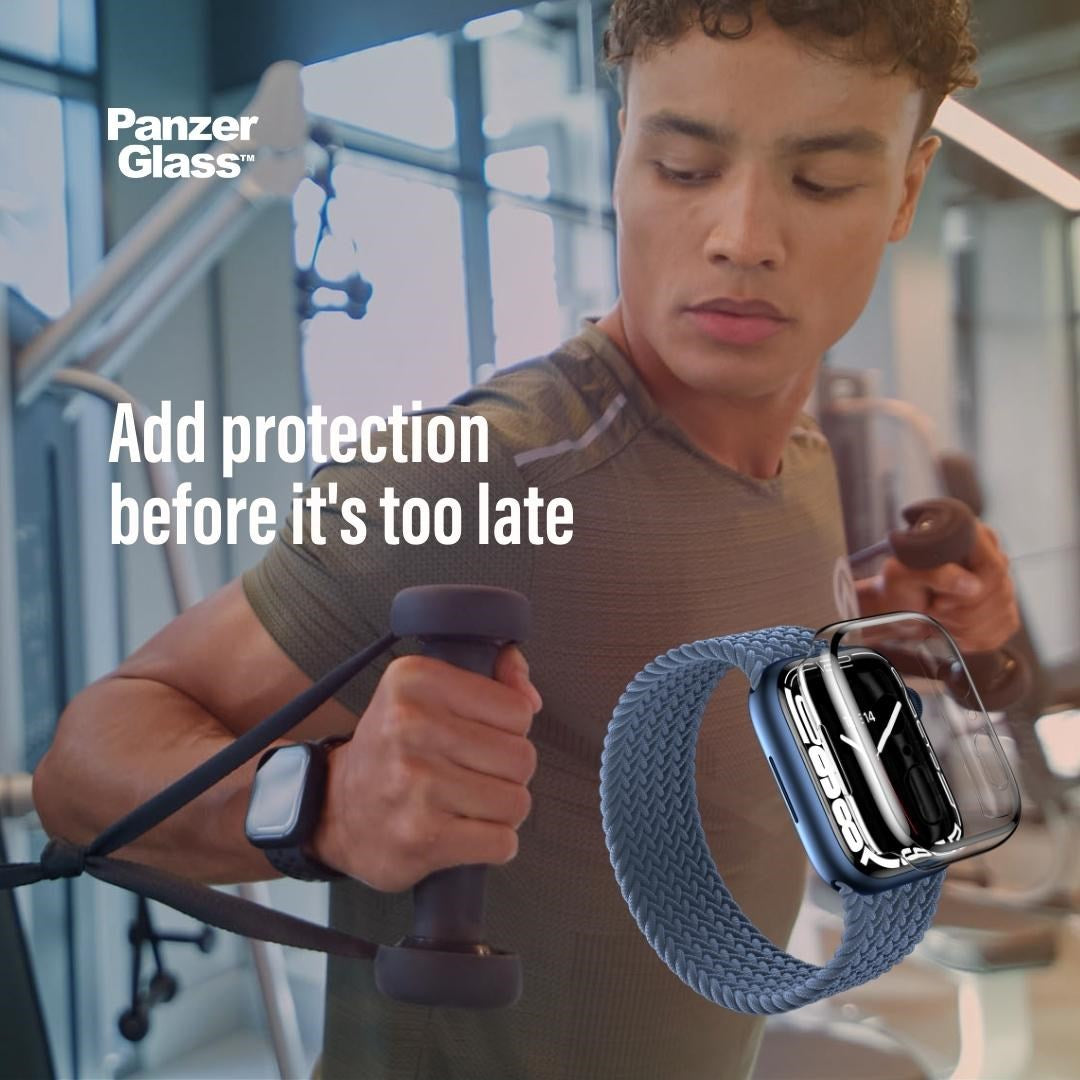 PanzerGlass® Skærmbeskyttelse Full Body Sort Apple Watch SE 3 | SE | 6 | 5 | 4 | 44mm