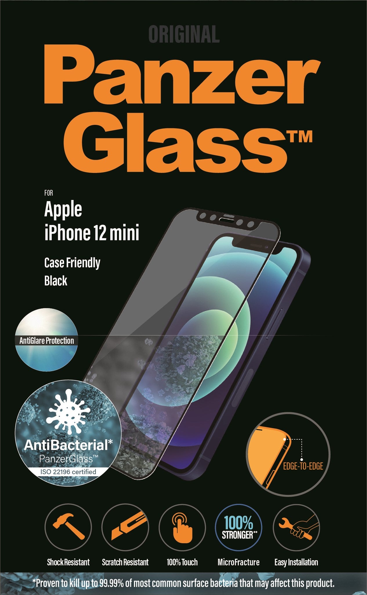 PanzerGlass™ Anti-glare Screen Protector Apple iPhone 12 Mini | Edge-to-Edge 8