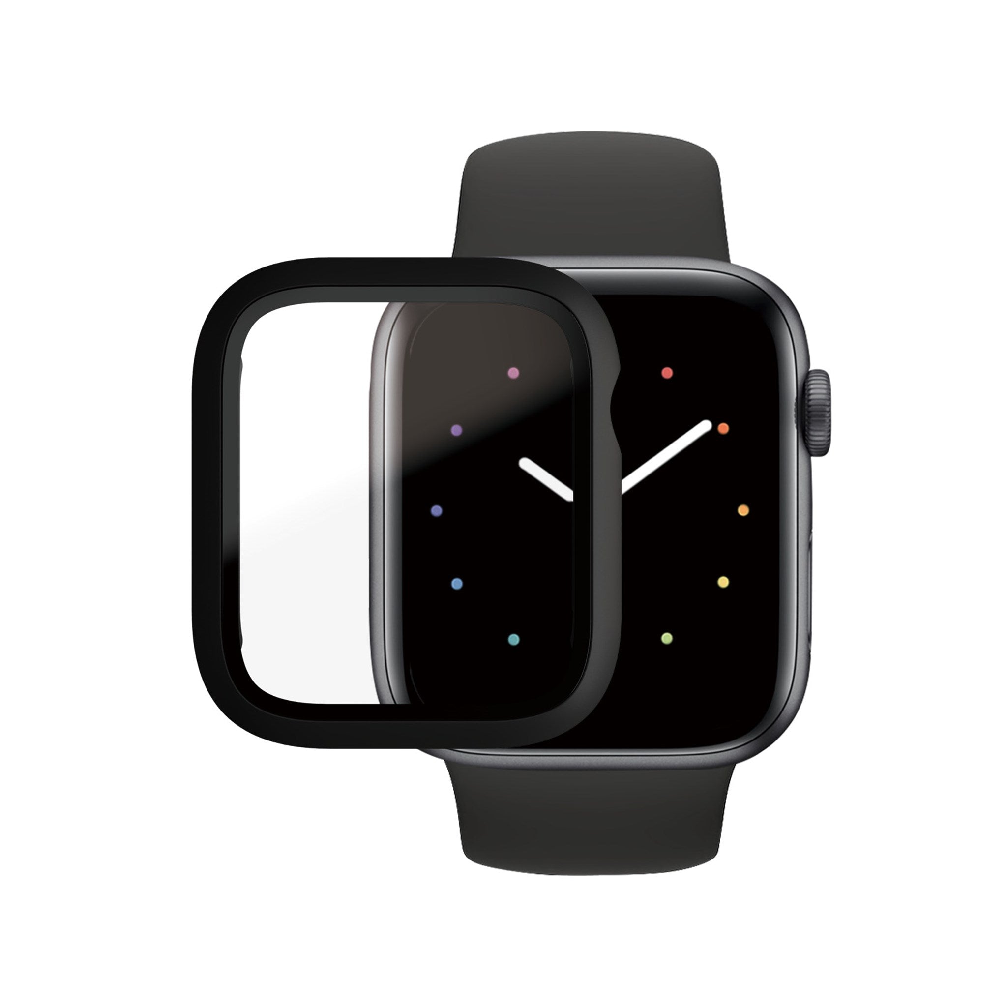 PanzerGlass® Skærmbeskyttelse Full Body Sort Apple Watch SE 3 | SE | 6 | 5 | 4 | 44mm